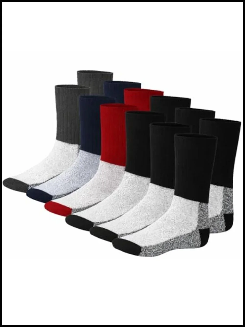 Merino Wool Thermal Crew Socks for Men & Women, 6 Pair Pack, Moisture-Wicking